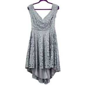 B.‎ Darlin Gray Lace Fairy Dress Junior Size 11/12